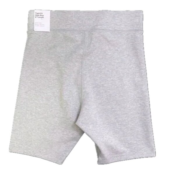 Nike Womens Medium High-Waisted 8" Biker Shorts Tight Fit Grey NWT Workout Yoga - Picture 3 of 6